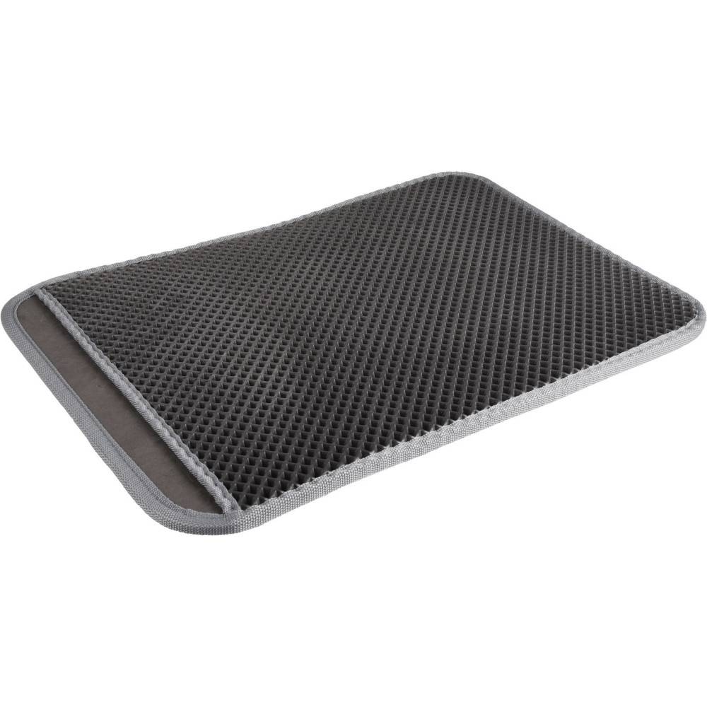 Tapis pour bac a litière noir 61 x 41,5 x 1,3 cm  pour chat - Imagen 1