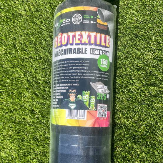 LOT DE 2 Rouleaux de Geotextile MGS 150grs 1.5Mx25M soit 75m2 - Image 2