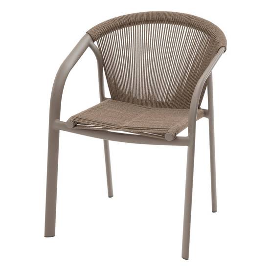 Hesperide - Fauteuil de jardin empilable "Riu" Cappucino & café aluminium Hespéride - Image 2