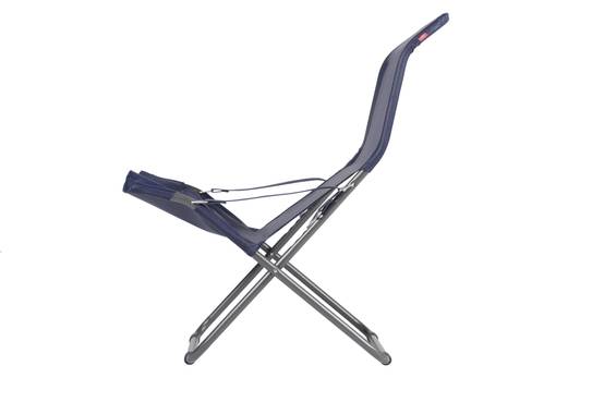 Fiam - Fauteuil FIESTA Aluminium ANTHRACITE Texfil BLEU MARINE 84/98x61x88/105 cm FIAM - Image 2