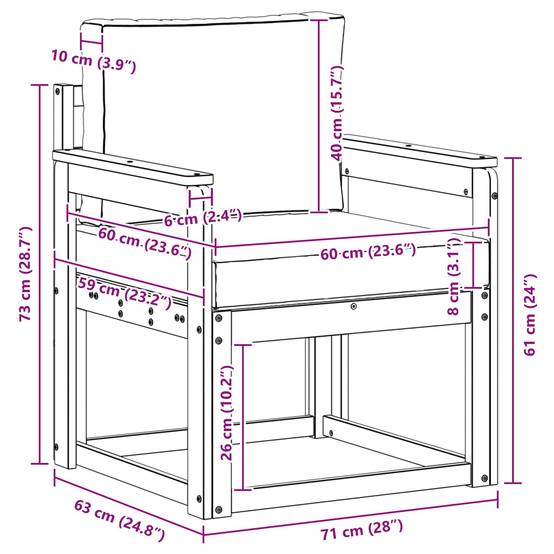 Prolenta Premium - Banc de jardin bois blanc - Prolenta premium p372.1 - Image 8