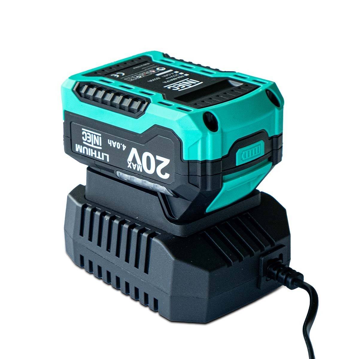 Intec - Pulvérisateur à batterie 20V 12L 5 Bar + 2 Batteries lithium 4.0Ah + Chargeur + 2 Lances Fibre et Inox + 4 buses INTEC - Imagen 2