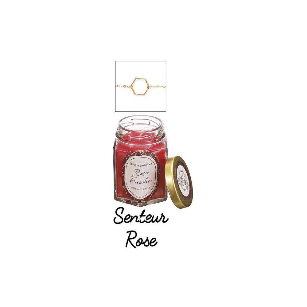 The Concept Factory - Bougie parfumée en bocal avec bijou surprise (Lot de 2) Rose fraîche The Concept Factory - Imagen 4