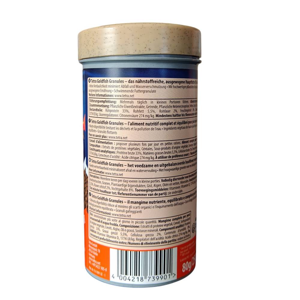 Tetra - Goldfish Granules  80g - 250 ml Aliment complet pour les poissons rouge - Imagen 3