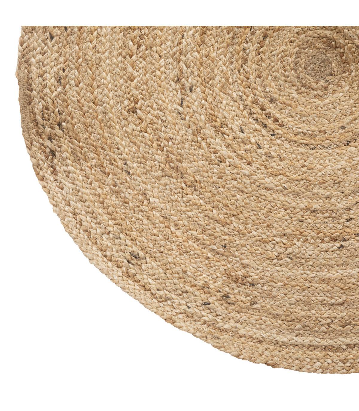 Tapis décoratif en Jute Beige Naturel D 80 cm - Image 2