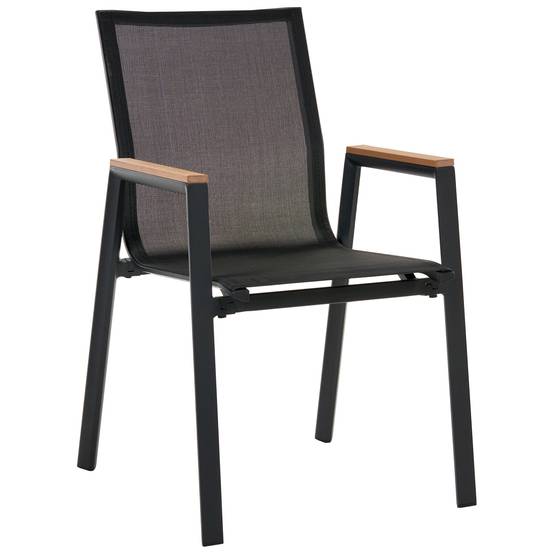 Chaise de jardin Aluminium Noir TIANO - Beliani - Image 3