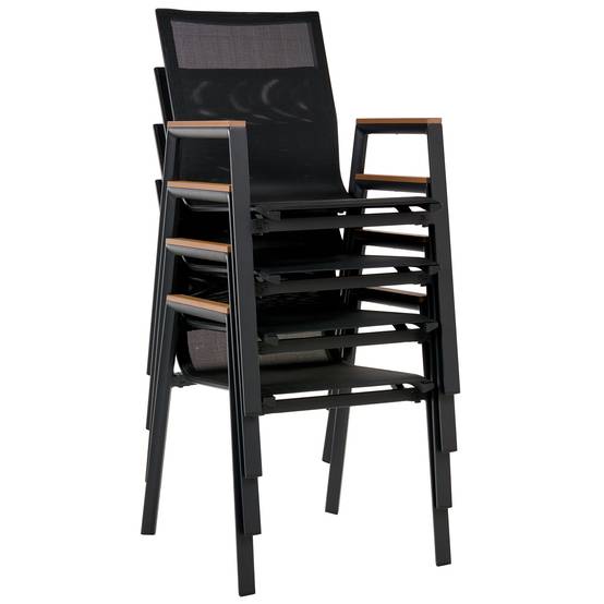 Chaise de jardin Aluminium Noir TIANO - Beliani - Image 6