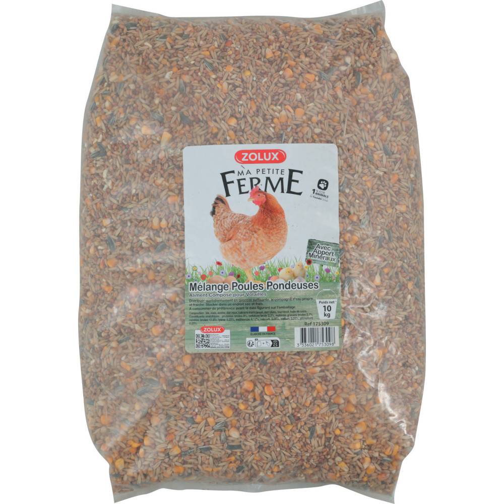 Zolux - Aliment composé mélange, poules pondeuses 10 kg basse cour - Imagen 1