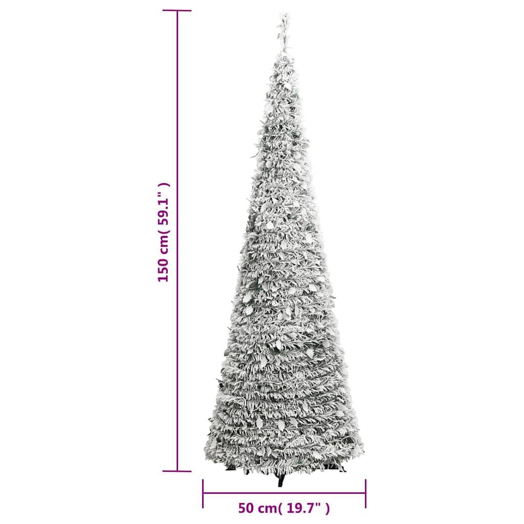 ComfortXL - Sapin de Noël Artificiel Escamotable Floconné Pré-éclairé 100 LED 150 cm – ComfortXL Outdoor Living - Image 9
