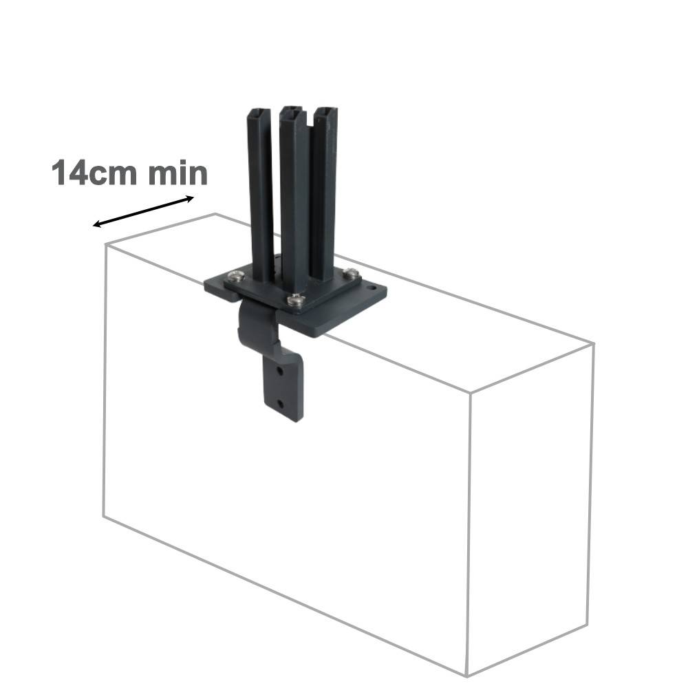 Decklinea - Support de Platine Fixation pour Muret - Clôture composite ou Aluminium - Imagen 4
