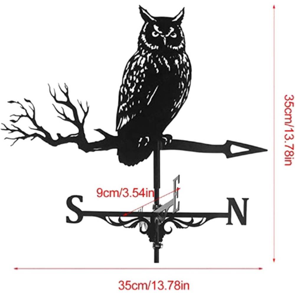 Girouette Design Hibou Métal Décorative pour Jardin Toit et Terrasse - Décoration de jardin- Living123 - Imagen 4