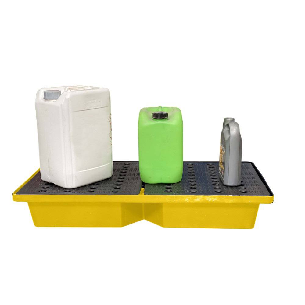 Bac de rétention 70l empilable avec caillebotis - plast'up rotomoulage - Image 1
