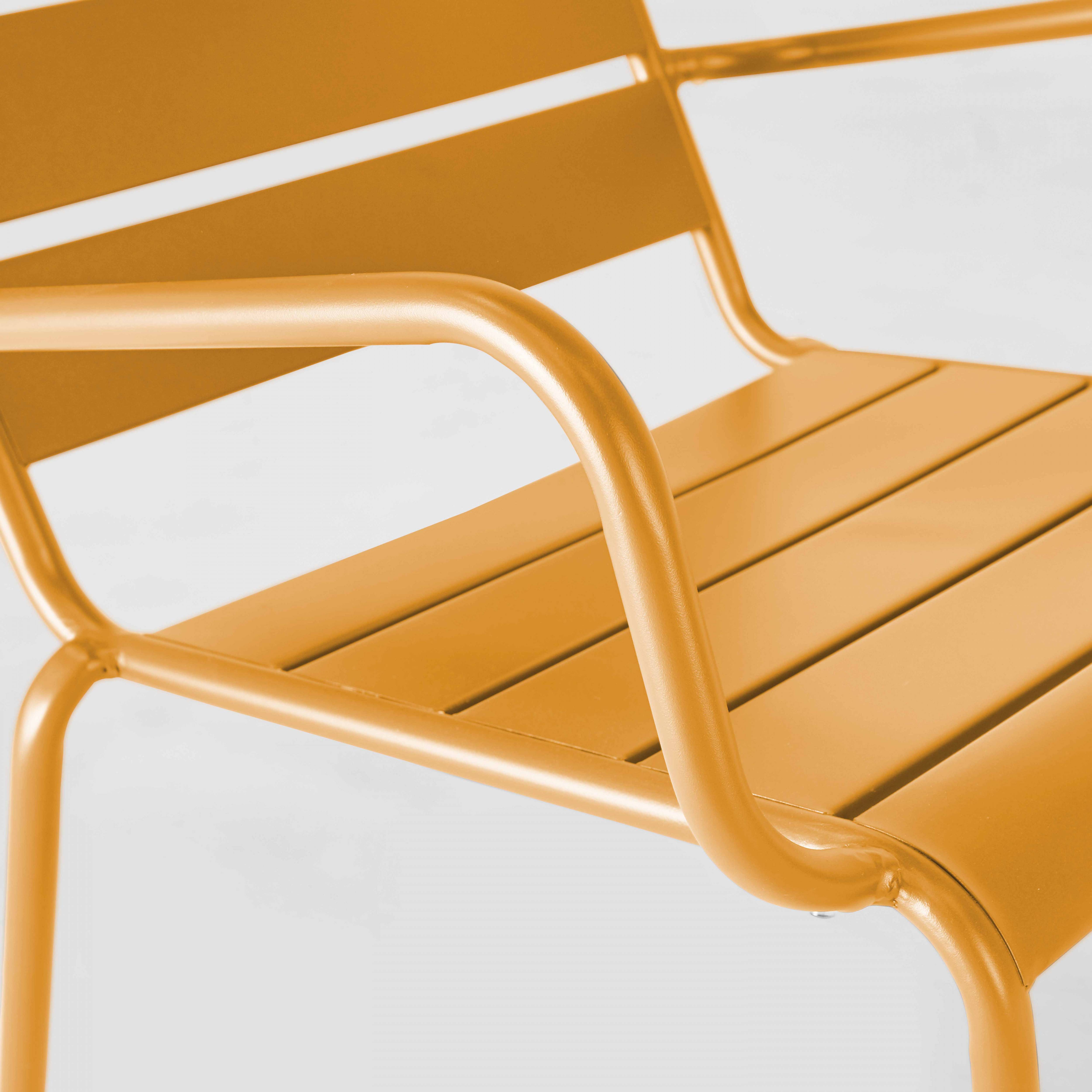 Oviala - Fauteuil de jardin bas relax acier jaune Palavas - Oviala - Imagen 6