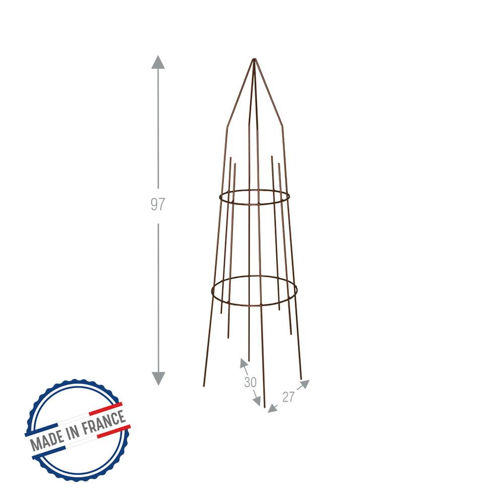 Louis Moulin - Tipis rond fer vieilli - 27x97 cm - Acier époxy Louis Moulin - Imagen 2