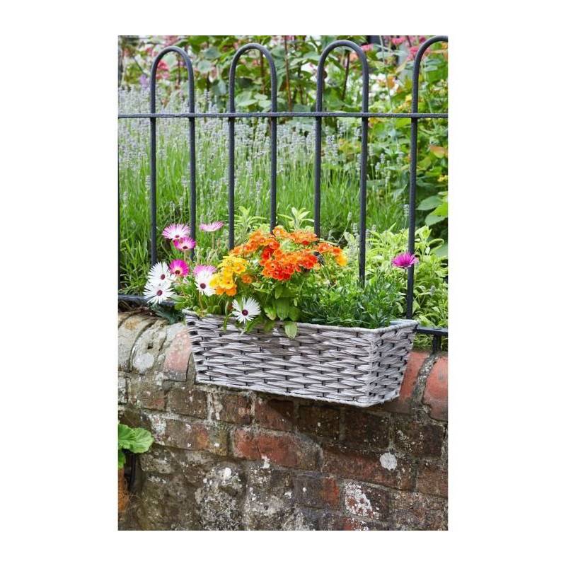 Smart Garden - Jardiniere - Faux Rotin - Bari Gris - 48 Cm - Smart Garden - Imagen 2