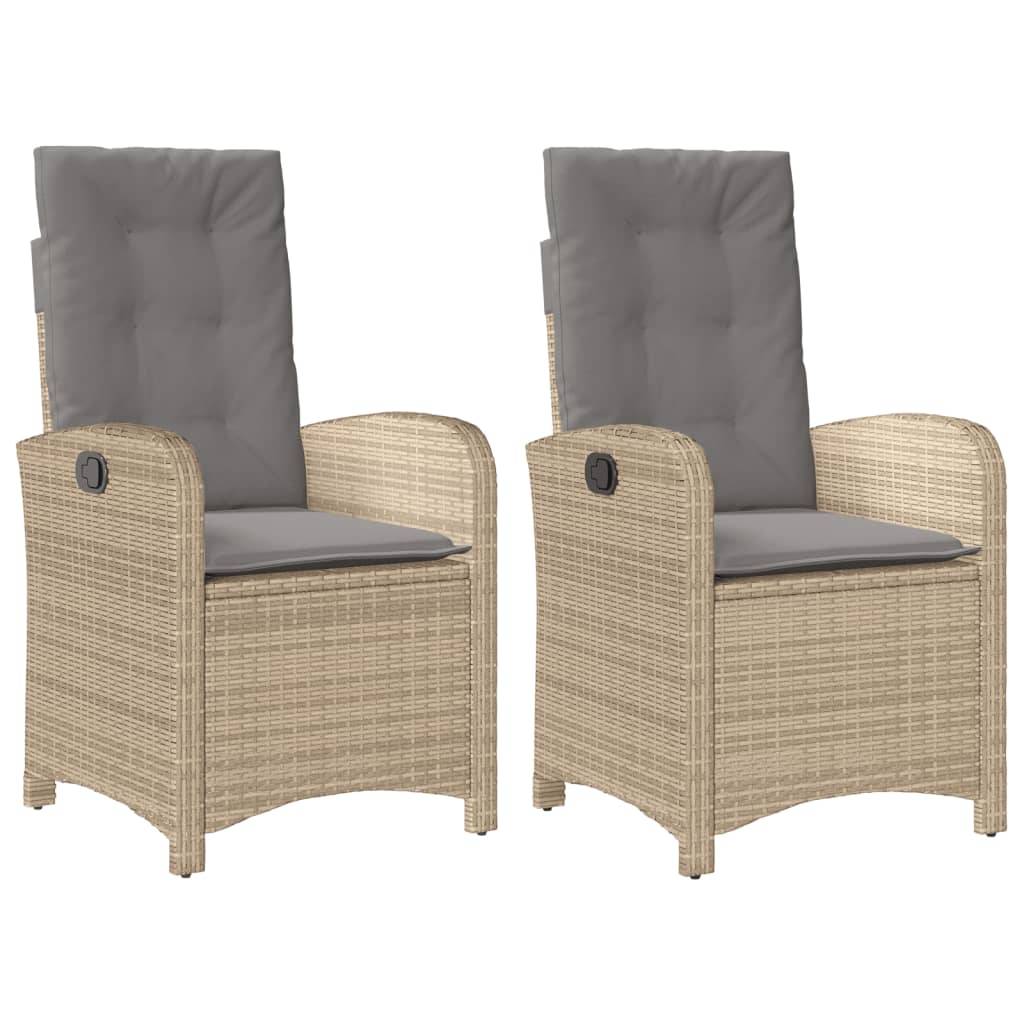 Prolenta Premium - Chaises de jardin rotin beige 57 x 58,5 x 93 cm - Prolenta premium p3131.5 - Image 1