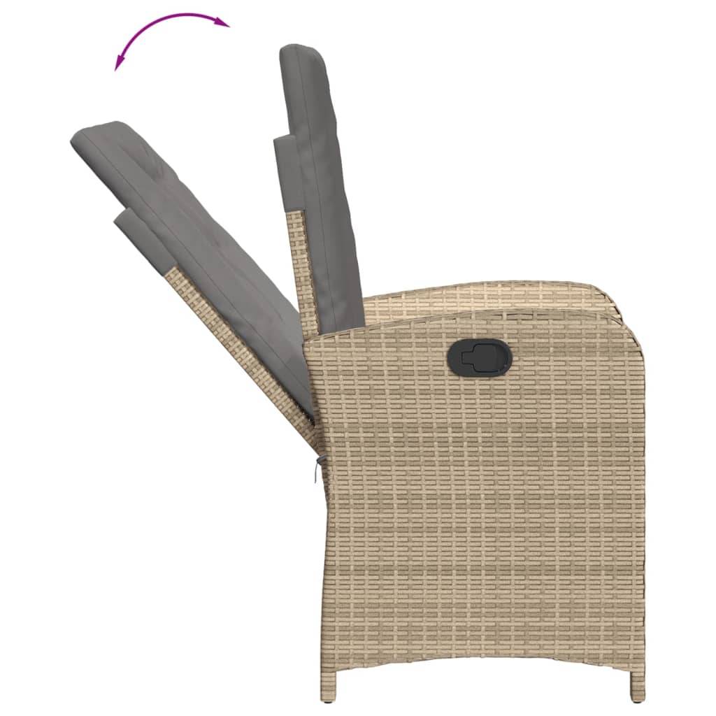 Prolenta Premium - Chaises de jardin rotin beige 57 x 58,5 x 93 cm - Prolenta premium p3131.5 - Image 8