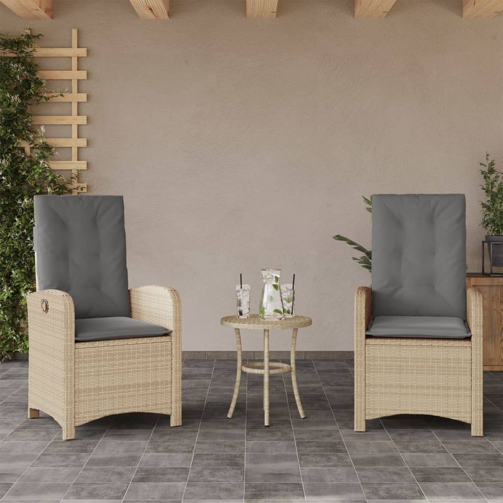 Prolenta Premium - Chaises de jardin rotin beige 57 x 58,5 x 93 cm - Prolenta premium p3131.5 - Image 2