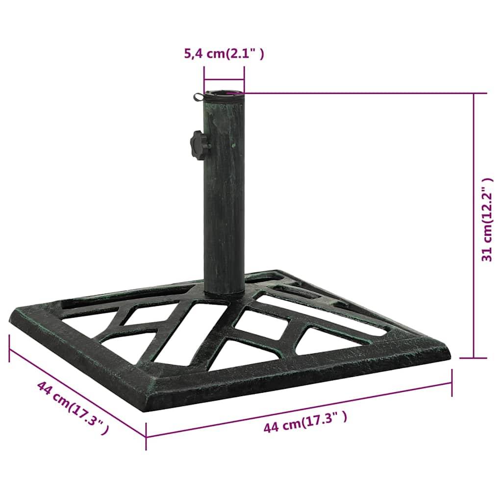 Vidaxl - Socle de parasol Vert 44x44x31 cm Fonte vidaXL 317760 - Image 3