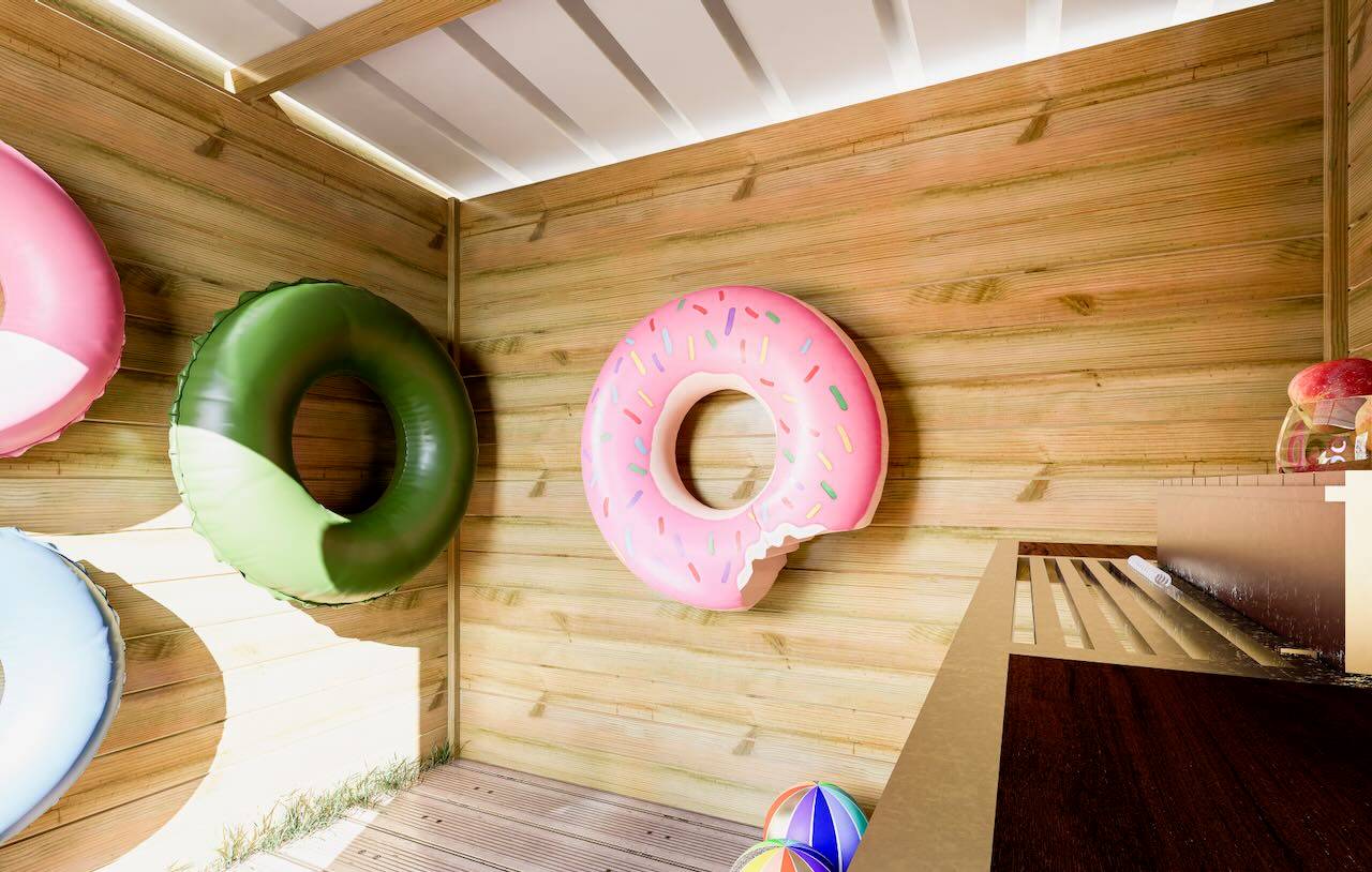 Sans Marque - ABRI DE JARDIN bois  autoclave 27mm - 2,64x2,14m / 6m2 - Bac acier - Plancher bois - Imagen 3