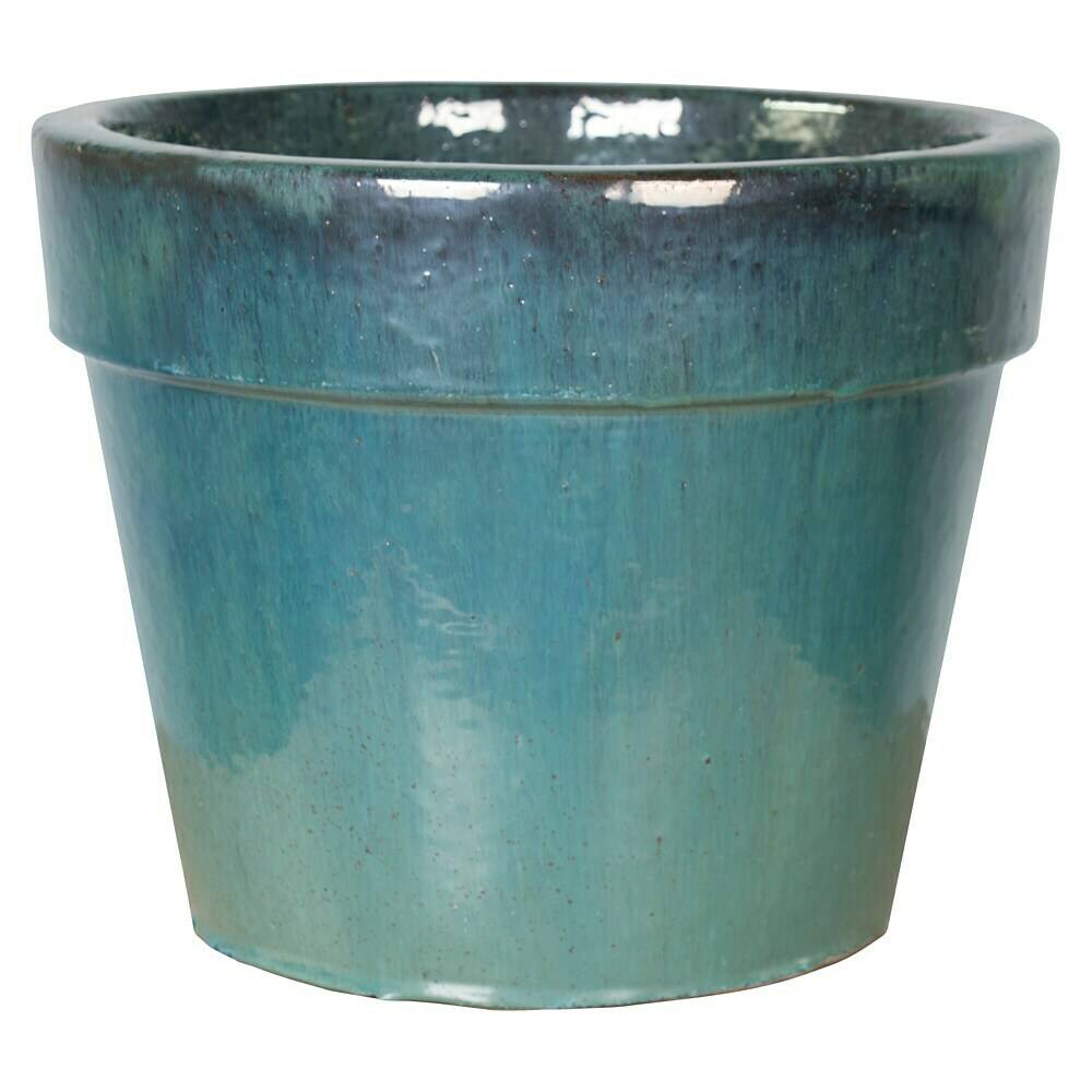 Mega collections - Maceta Basic de cerámica celadón Ø 18 x H 16 cm - MEGA COLLECTIONS
