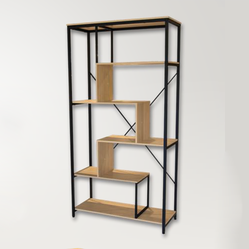 Etagère design 6 niveaux métal et bois Liam - Image 2