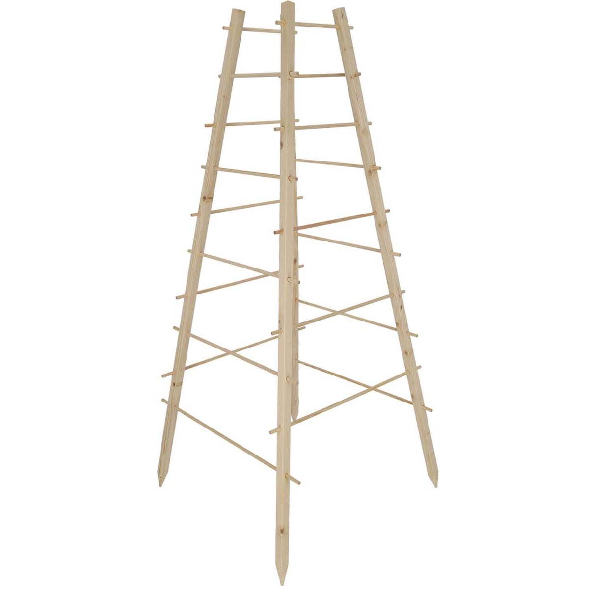 Esschert Design - Support en bois de pin pour plantes 4 piquets Pyramide Esschert's Garden - Imagen 1