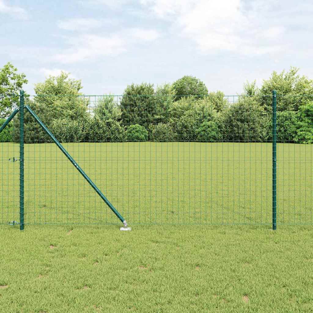 Poteau clôture acier galvanisé vert 160 x 3.2 cm, Poids :27.85kg - PANGIVO - Image 1