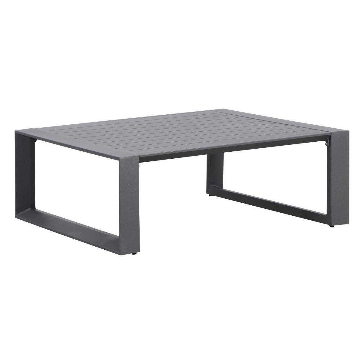 Hesperide - Table basse de jardin carrée "Allure" graphite 97x97x37cm en aluminium traité époxy - Hespéride - Imagen 2