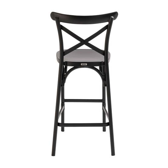 Oviala - Chaise haute de terrasse noire en aluminium Sintra - Oviala - Image 4