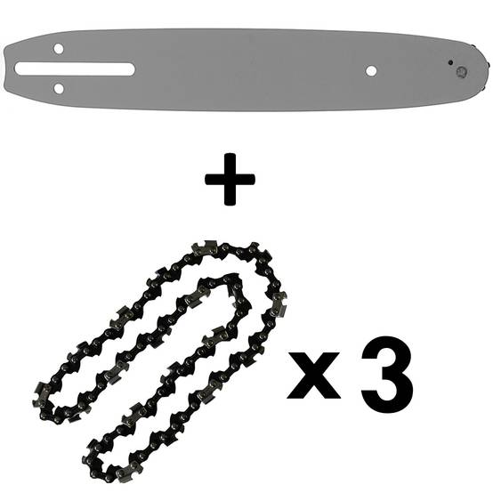 Gt Garden - Guide 10 pouces (26 cm) avec lot de 3 chaînes 40 maillons pour tronçonneuse élagueuse 25 cm3 - GT GARDEN - Image 1