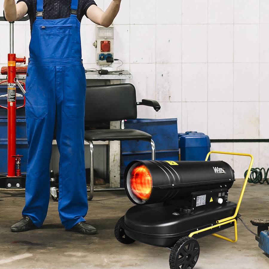 Warmtech - Canon à chaleur 30 kW diesel avec thermostat et roues - WARMTECH - Imagen 5
