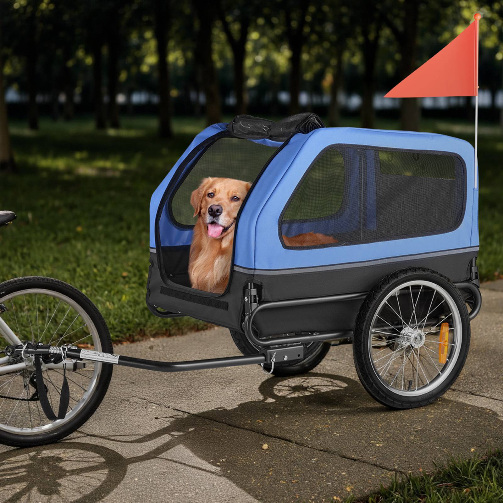 VEVOR Remorque de vélo pour chien animaux compagnie chat 40 kg résistant à l'eau - Image 8