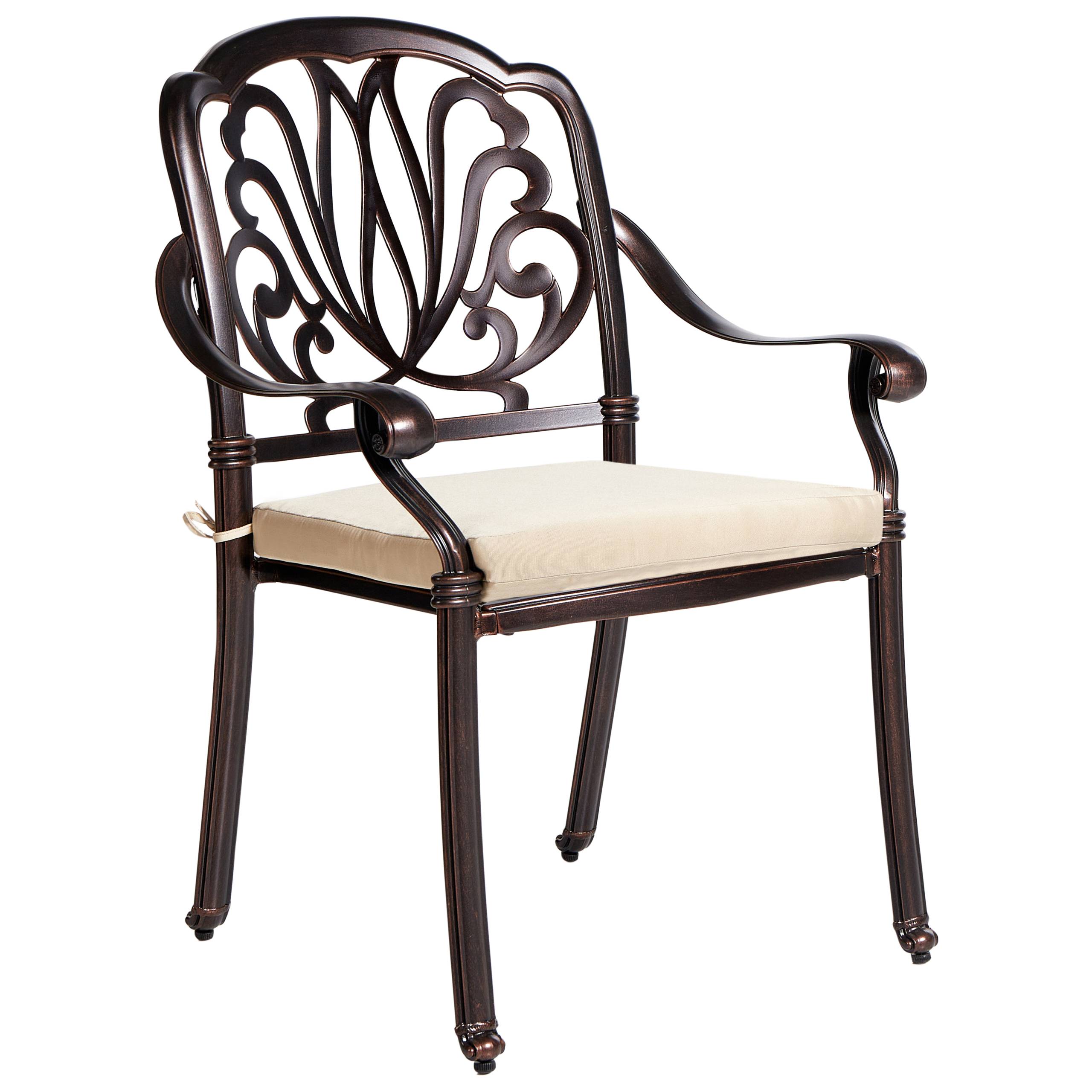 Beliani - Chaise de jardin Aluminium Marron foncé ANCONA - Beliani - Imagen 4