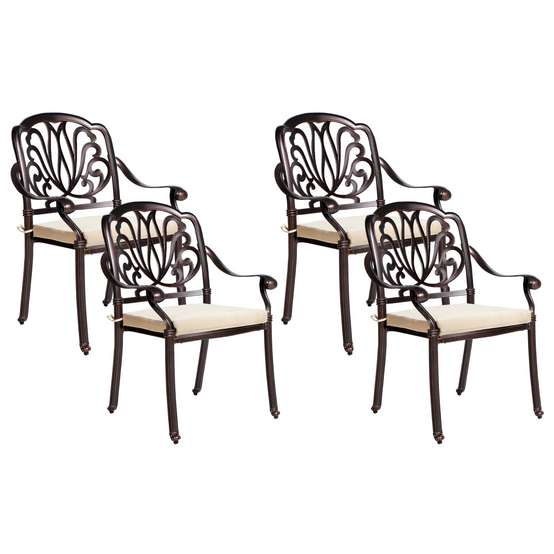 Chaise de jardin Aluminium Marron foncé ANCONA - Beliani - Image 1