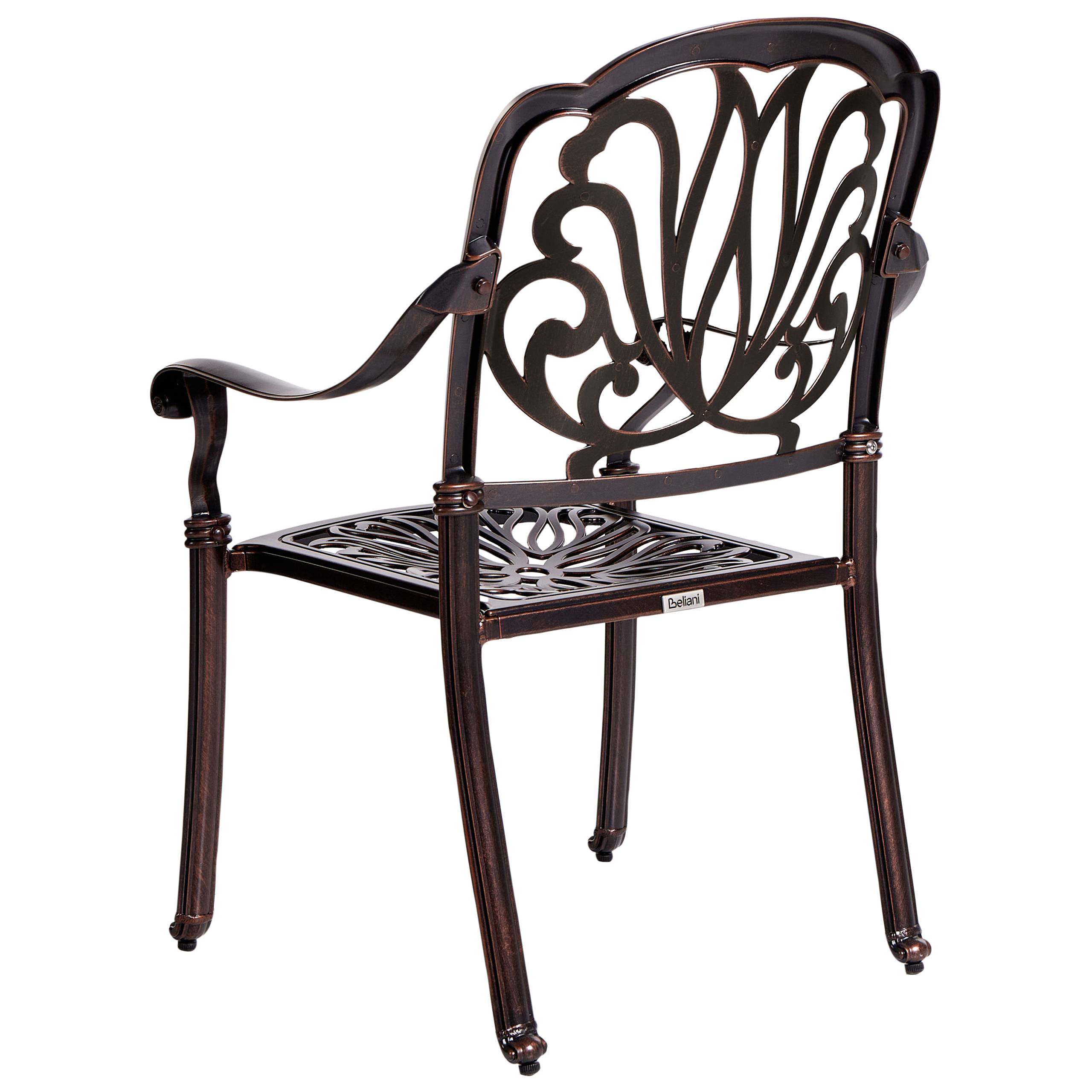Beliani - Chaise de jardin Aluminium Marron foncé ANCONA - Beliani - Imagen 7
