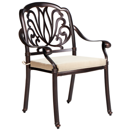 Chaise de jardin Aluminium Marron foncé ANCONA - Beliani - Image 3