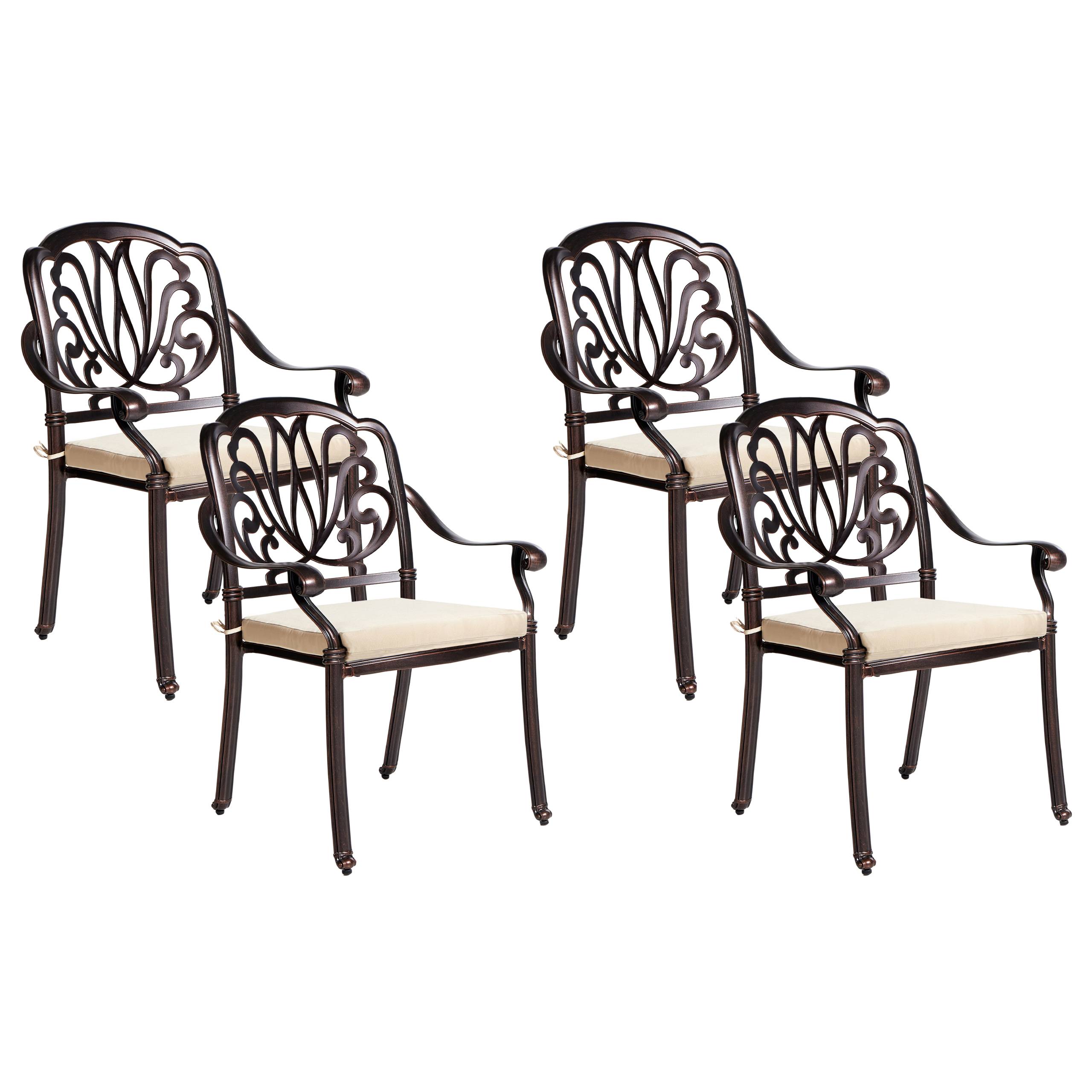 Beliani - Chaise de jardin Aluminium Marron foncé ANCONA - Beliani - Imagen 2