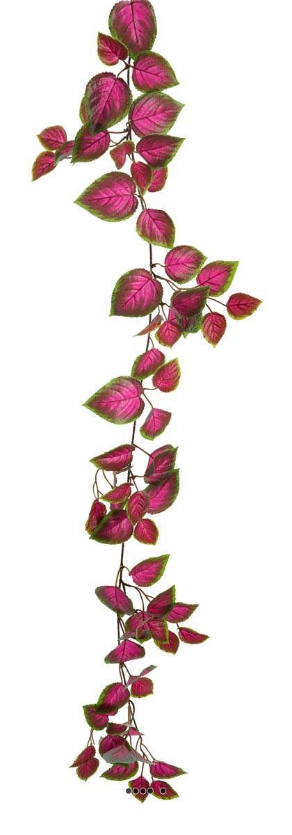 Artificielles - Guirlande factice ramifiée de feuilles de Coleus H160cm très colorée - Imagen 1