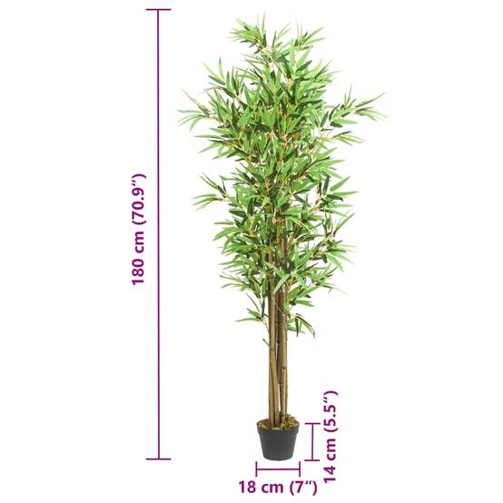 Vidaxl - Bambou artificiel 1288 feuilles 180 cm vert - Image 4