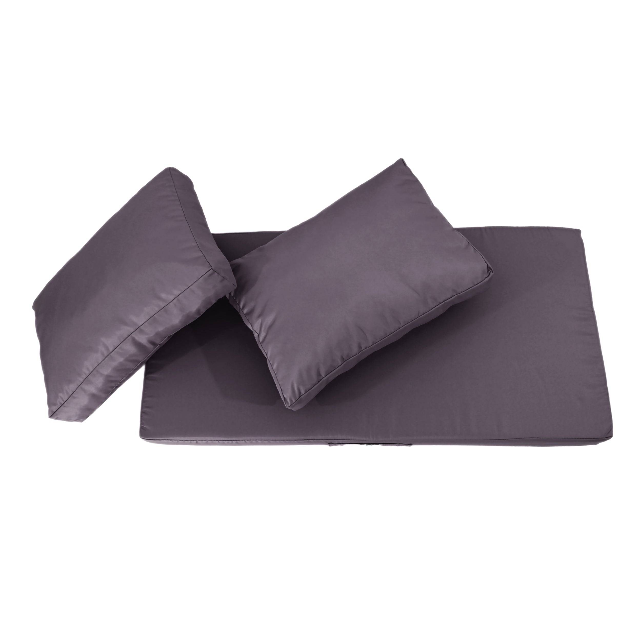 Coussins pour salon de jardin déhoussable 120x60cm Gris carbone - Déco arts - Image 6