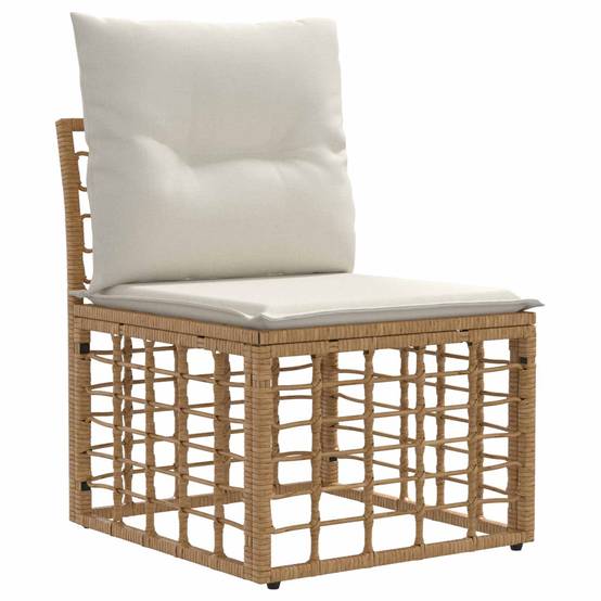 Vidaxl - Ensemble de canapés d'extérieur 3 pcs-Salons de jardin Blanc Naturel et Crème - Image 4