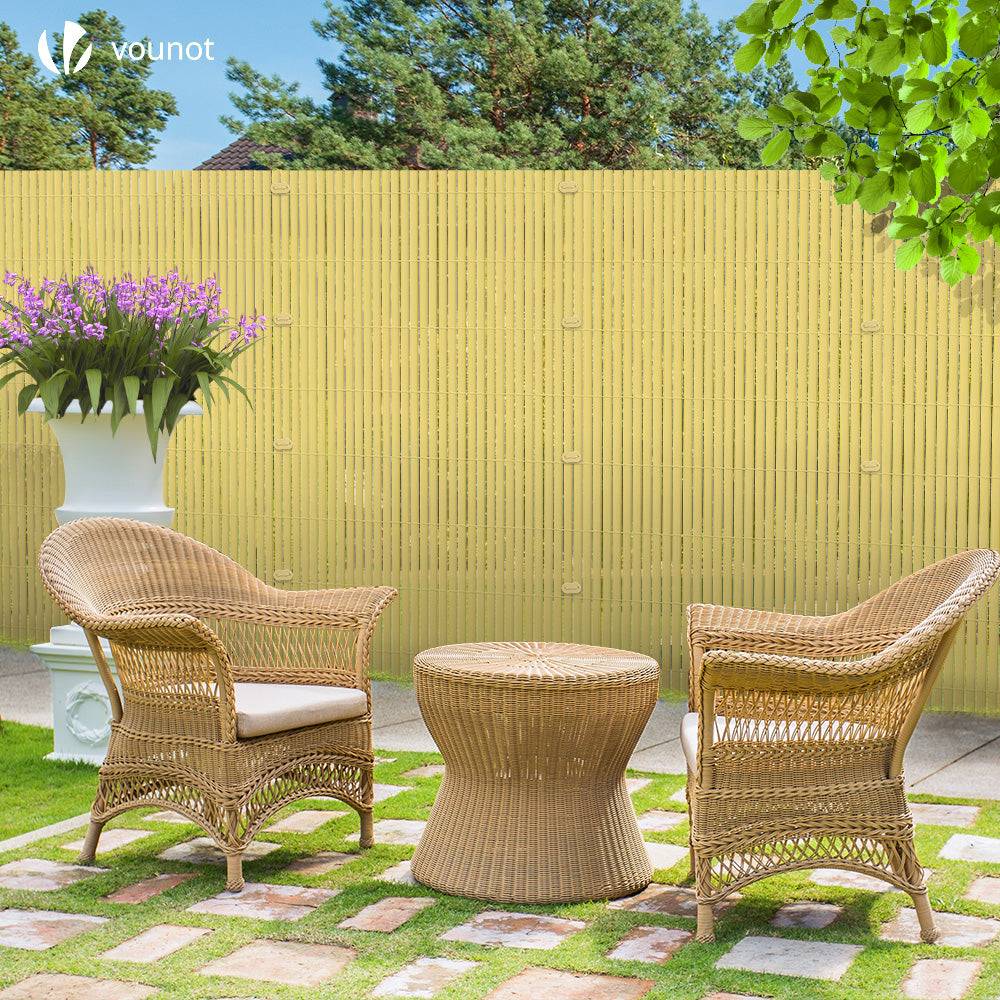 Canisse PVC brise vue ultra renforce avec attaches de fixation 80x500cm beige - Image 4