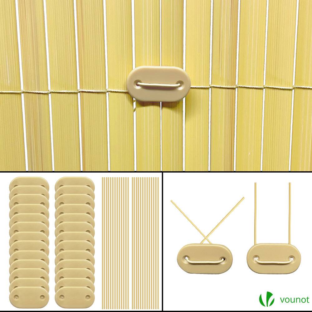 Canisse PVC brise vue ultra renforce avec attaches de fixation 80x500cm beige - Image 7
