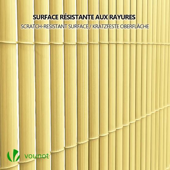 Canisse PVC brise vue ultra renforce avec attaches de fixation 80x500cm beige - Image 3