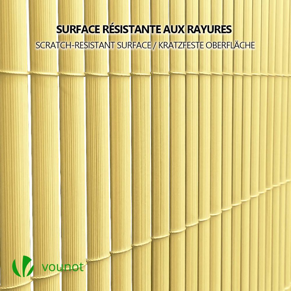 Canisse PVC brise vue ultra renforce avec attaches de fixation 80x500cm beige - Image 3