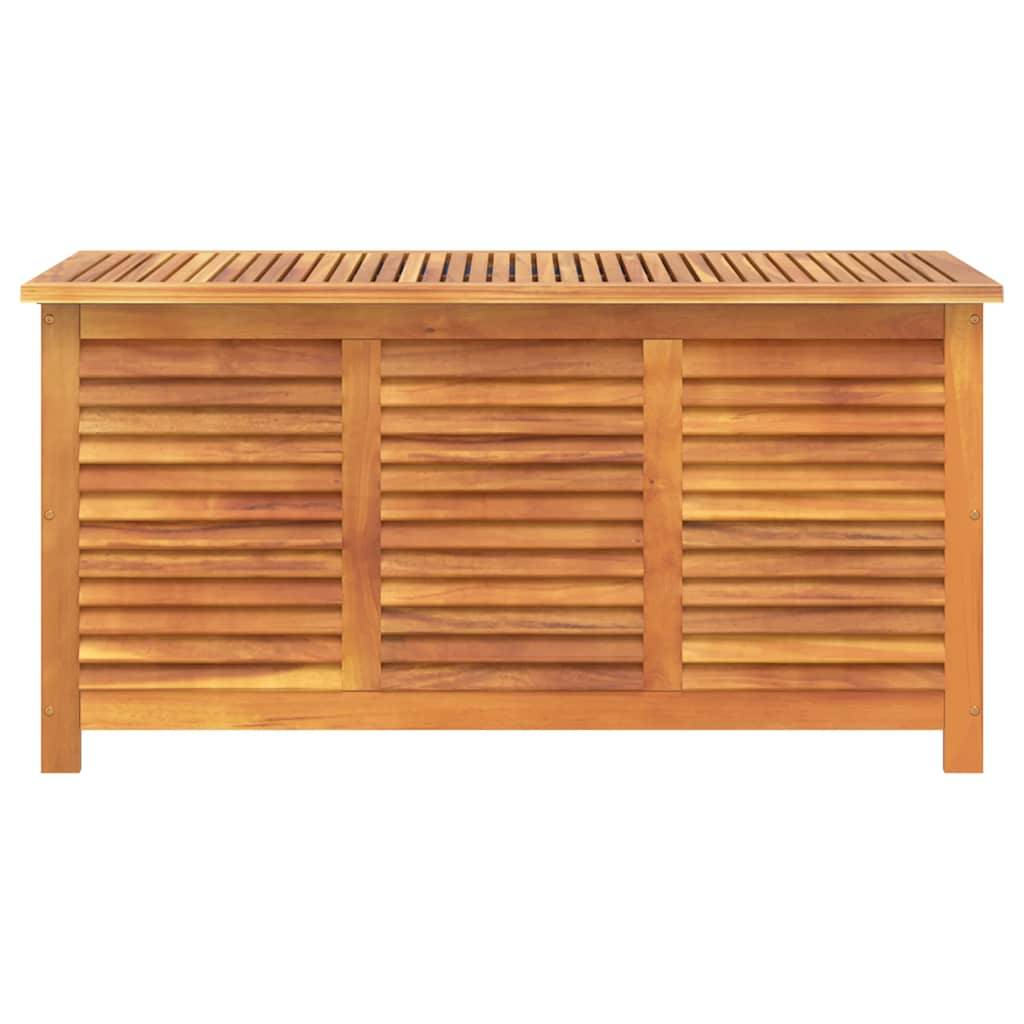 Coffre de rangement de jardin bois d'acacia naturel 113 x 50 x 56 cm - PANGIVO - Image 6