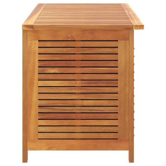 Coffre de rangement de jardin bois d'acacia naturel 113 x 50 x 56 cm - PANGIVO - Image 8