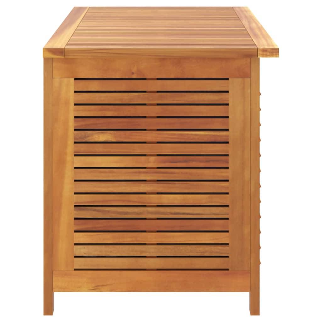 Coffre de rangement de jardin bois d'acacia naturel 113 x 50 x 56 cm - PANGIVO - Image 8
