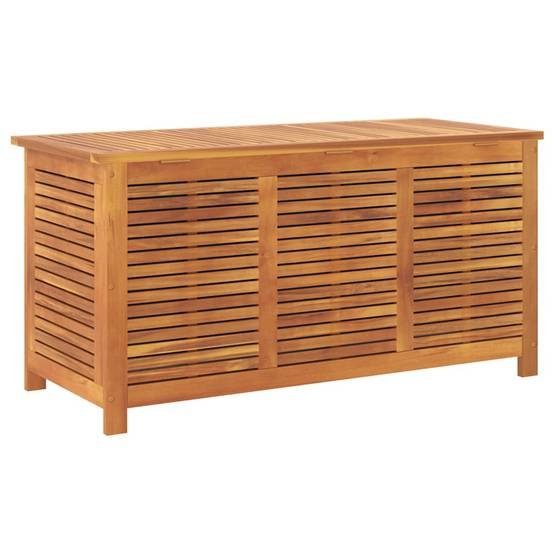 Coffre de rangement de jardin bois d'acacia naturel 113 x 50 x 56 cm - PANGIVO - Image 9